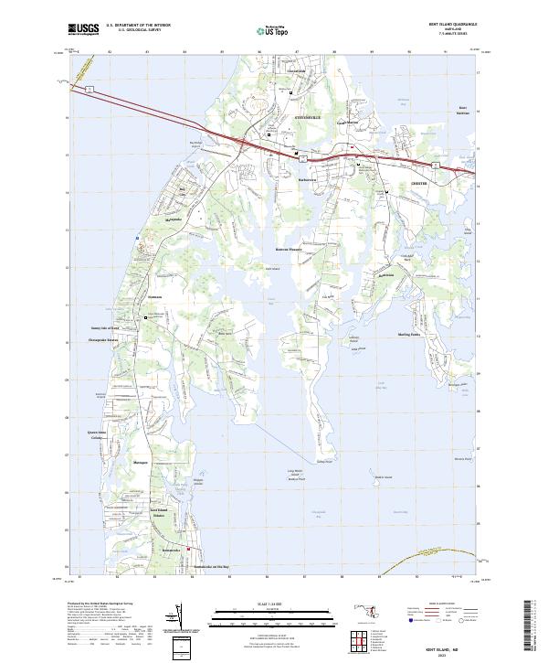 Kent Island, MD — USGS 7.5-minute topo (2023)