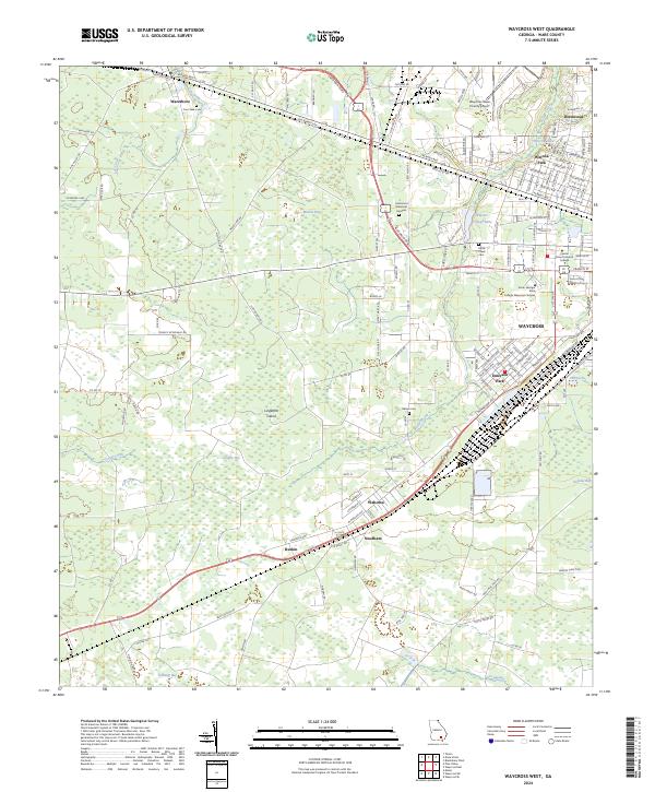 Waycross West, GA — USGS 7.5-minute topo (2024)