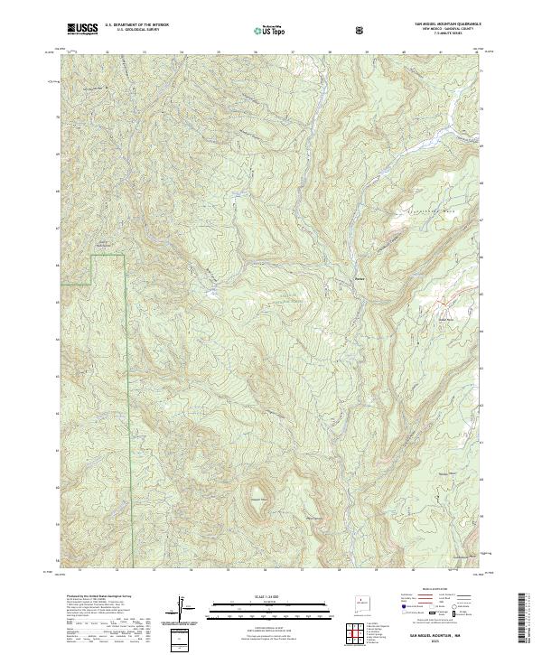 San Miguel Mountain, NM — USGS 7.5-minute topo (2023)
