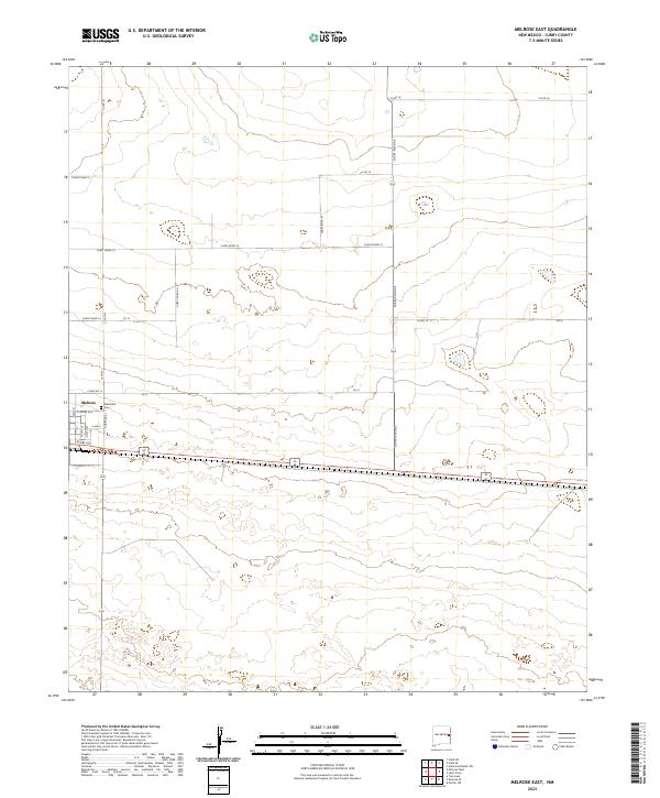 Melrose East, NM — USGS 7.5-minute topo (2023)