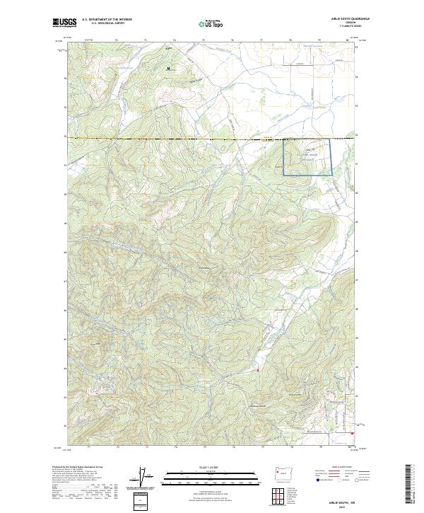 Airlie South, OR — USGS 7.5-minute topo (2023)