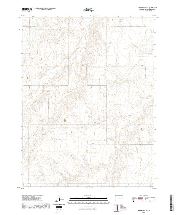 Alpine Ranch NW, CO — USGS 7.5-minute topo (2022)