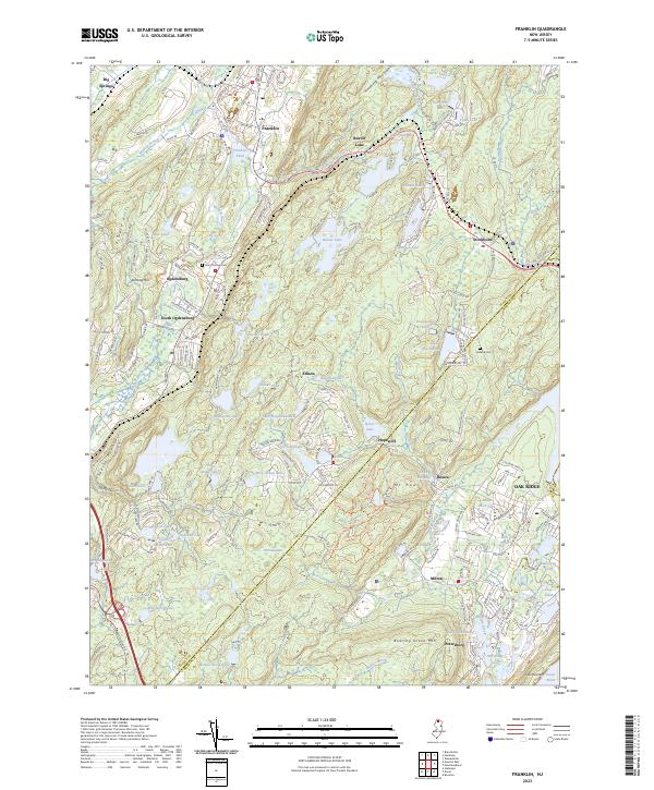 Franklin, NJ — USGS 7.5-minute topo (2023)