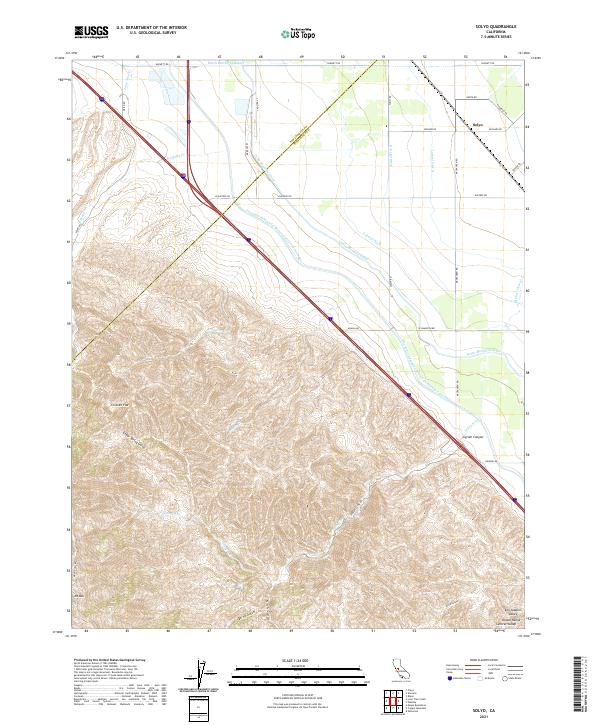 Solyo, CA — USGS 7.5-minute topo (2021)