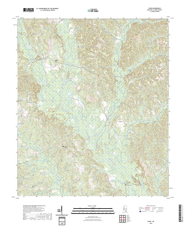 Sykes, MS — USGS 7.5-minute topo (2024)