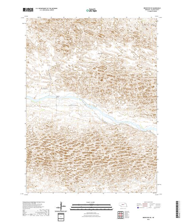 Brewster SW, NE — USGS 7.5-minute topo (2021)