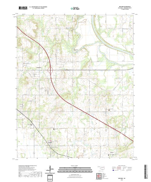 Red Bird, OK — USGS 7.5-minute topo (2022)