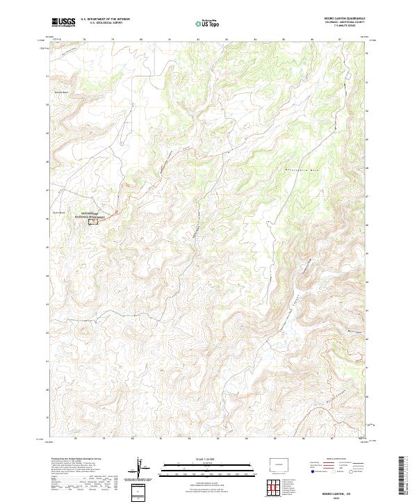 Negro Canyon, CO — USGS 7.5-minute topo (2022)