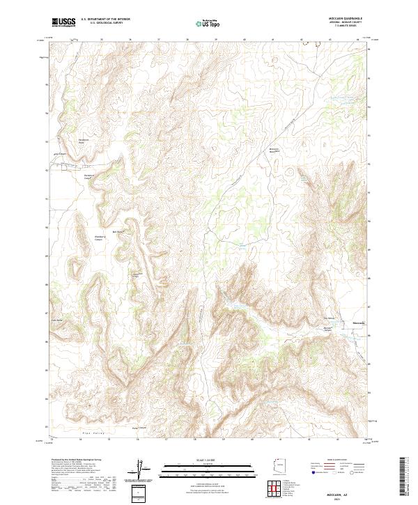Moccasin, AZ — USGS 7.5-minute topo (2021)
