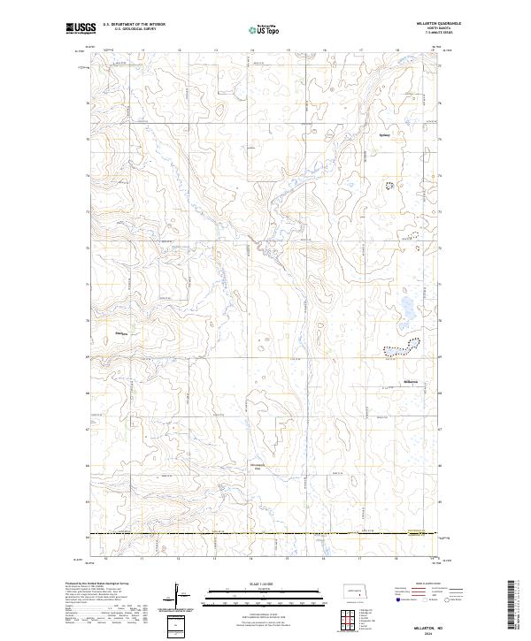 Millarton, ND — USGS 7.5-minute topo (2024)