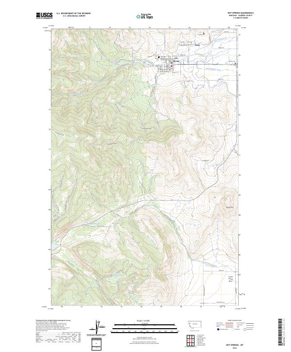Hot Springs, MT — USGS 7.5-minute topo (2024)
