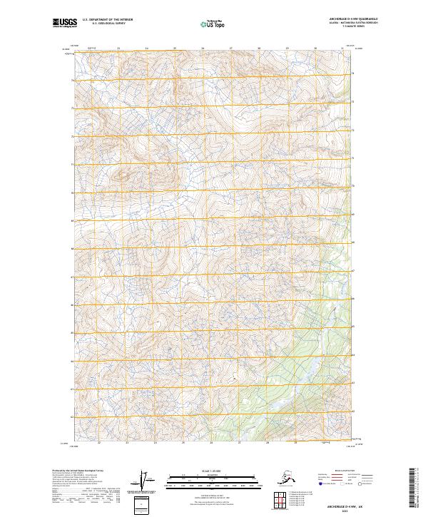 Anchorage D-4 NW, AK — USGS 7.5-minute topo (2023)