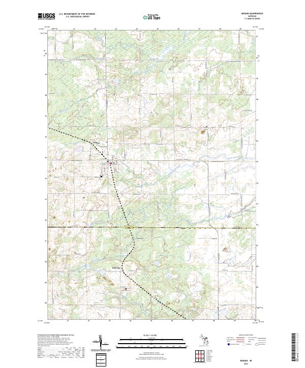 McBain, MI — USGS 7.5-minute topo (2023)