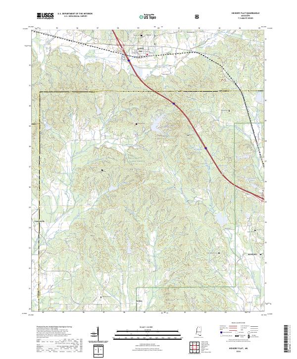 Hickory Flat, MS — USGS 7.5-minute topo (2024)