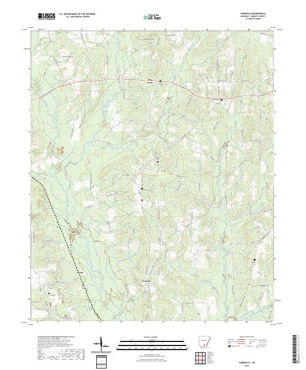 Farmville, AR — USGS 7.5-minute topo (2024)