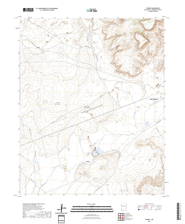 Tekapo, NM — USGS 7.5-minute topo (2023)