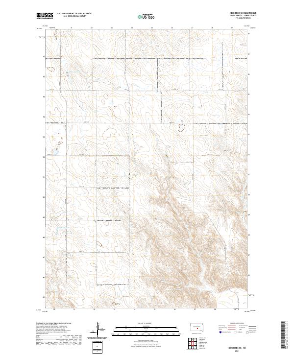 Kennebec SE, SD — USGS 7.5-minute topo (2021)