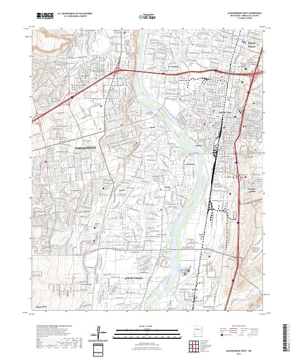 Albuquerque West, NM — USGS 7.5-minute topo (2023)
