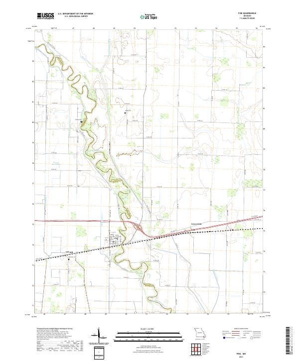 Fisk, MO — USGS 7.5-minute topo (2021)