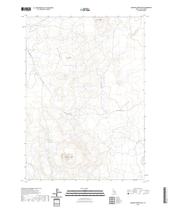 Quaking Aspen Butte, ID — USGS 7.5-minute topo (2023)