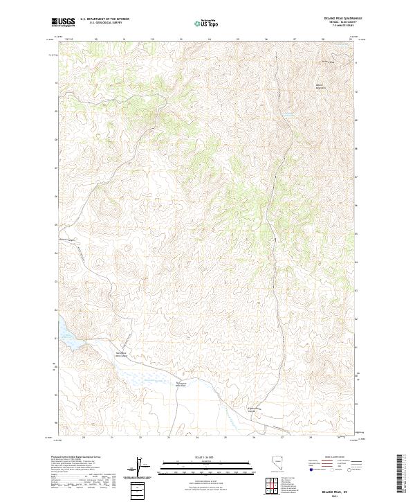 Delano Peak, NV — USGS 7.5-minute topo (2021)