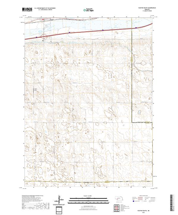 Paxton South, NE — USGS 7.5-minute topo (2021)