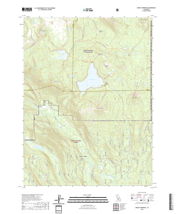 Mount Harkness, CA — USGS 7.5-minute topo (2022)