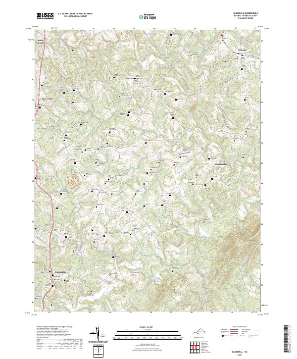 Gladehill, VA — USGS 7.5-minute topo (2022)