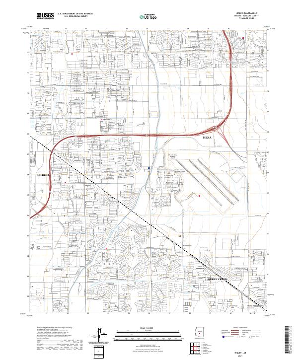 Higley, AZ — USGS 7.5-minute topo (2021)