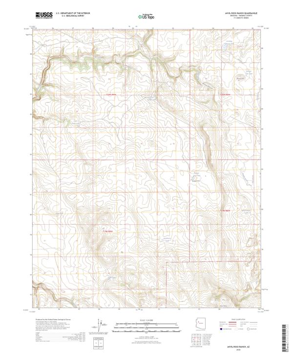 Anvil Rock Ranch, AZ — USGS 7.5-minute topo (2026)