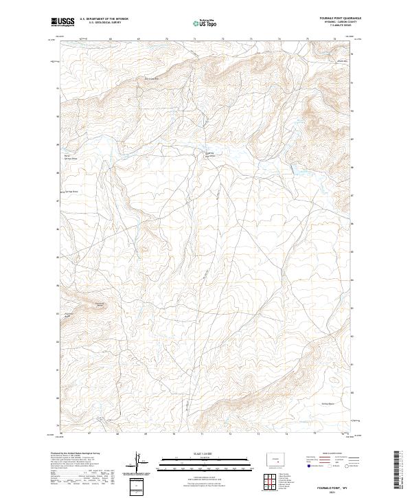 Fourmile Point, WY — USGS 7.5-minute topo (2021)