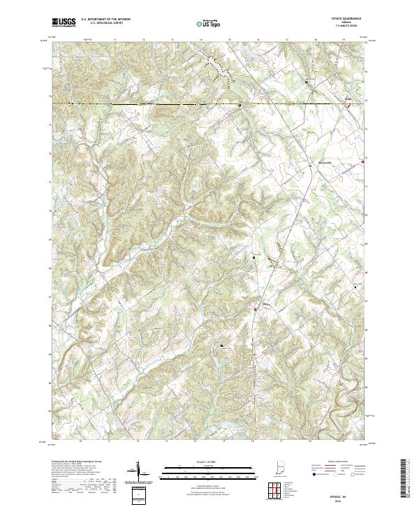 Otisco, IN — USGS 7.5-minute topo (2022)