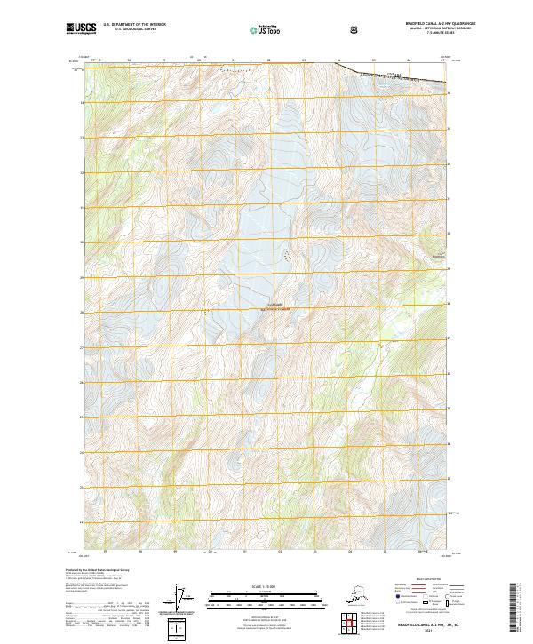 Bradfield Canal A-2 NW, AK-BC — USGS 7.5-minute topo (2021)