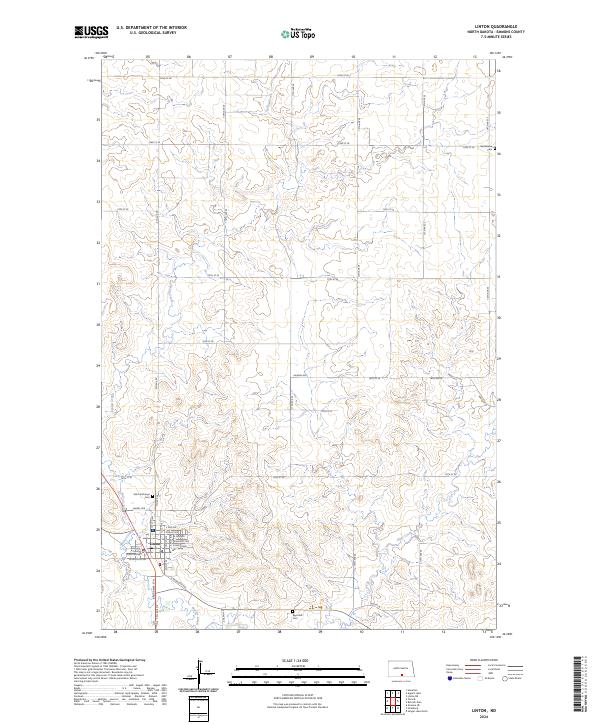 Linton, ND — USGS 7.5-minute topo (2024)