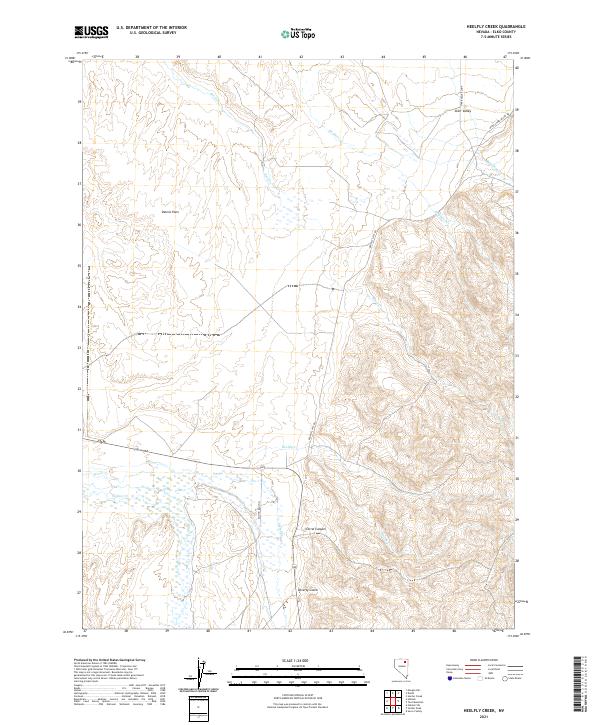 Heelfly Creek, NV — USGS 7.5-minute topo (2021)