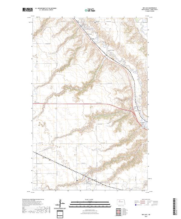 Des Lacs, ND — USGS 7.5-minute topo (2024)