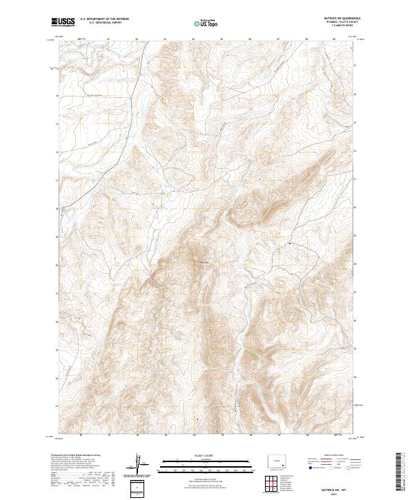 Natwick SW, WY — USGS 7.5-minute topo (2021)