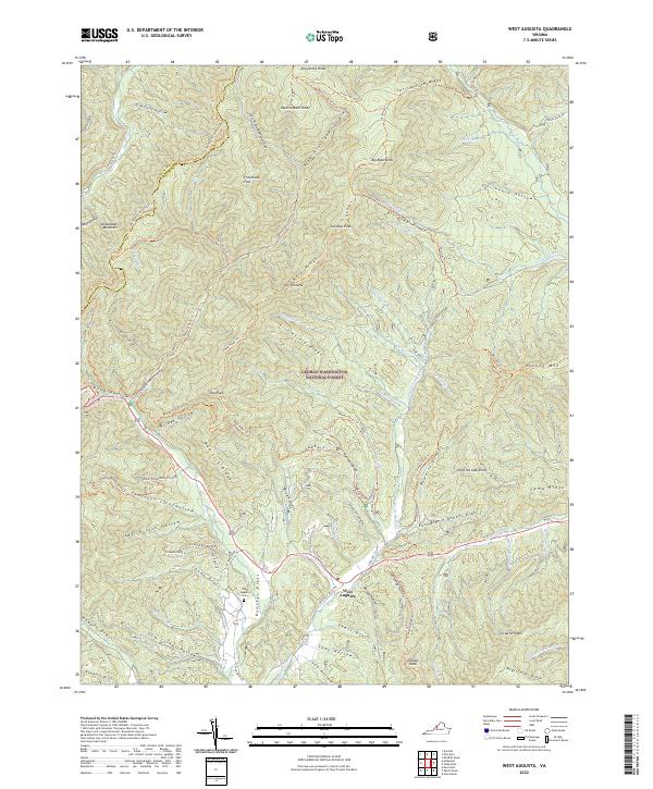 West Augusta, VA — USGS 7.5-minute topo (2022)