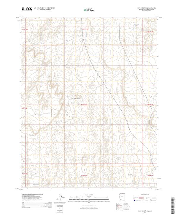 Many Ghosts Hill, AZ — USGS 7.5-minute topo (2026)