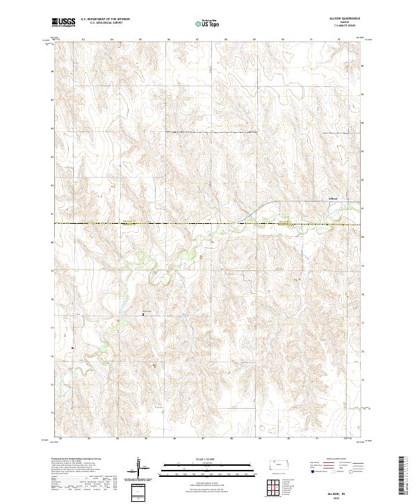 Allison, KS — USGS 7.5-minute topo (2022)
