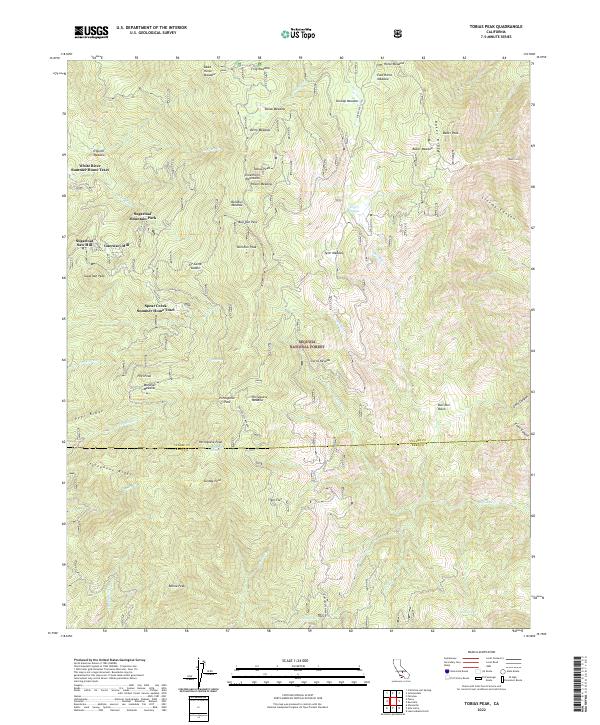 Tobias Peak, CA — USGS 7.5-minute topo (2022)