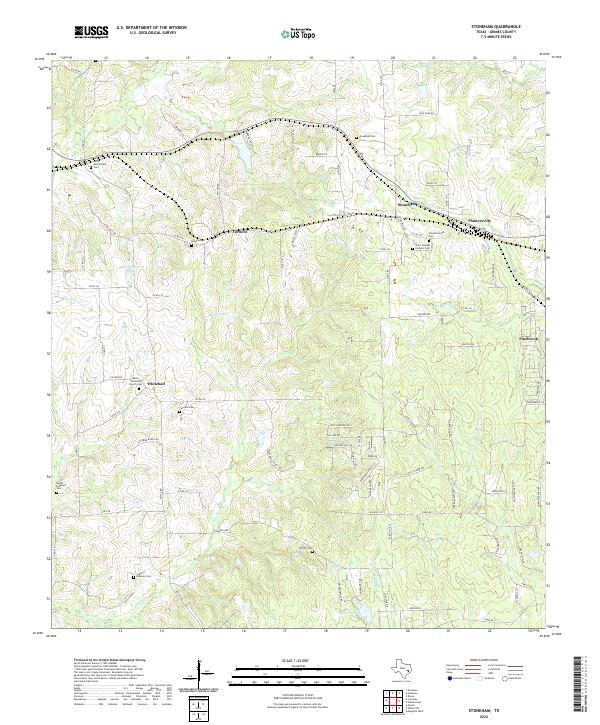Stoneham, TX — USGS 7.5-minute topo (2022)