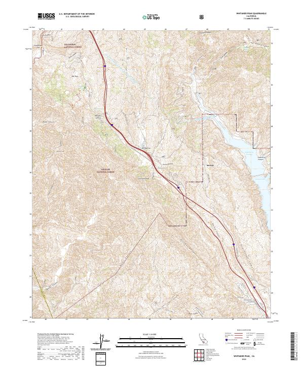 Whitaker Peak, CA — USGS 7.5-minute topo (2022)