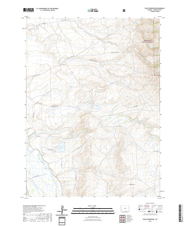 Finley Reservoir, WY — USGS 7.5-minute topo (2021)