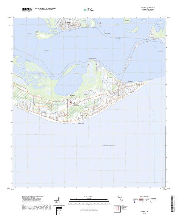 Sanibel, FL — USGS 7.5-minute topo (2025)
