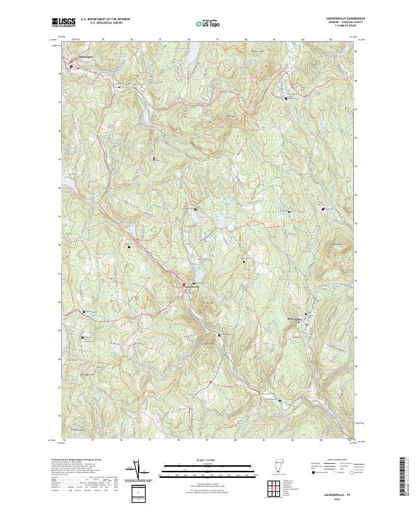 Jacksonville, VT — USGS 7.5-minute topo (2024)
