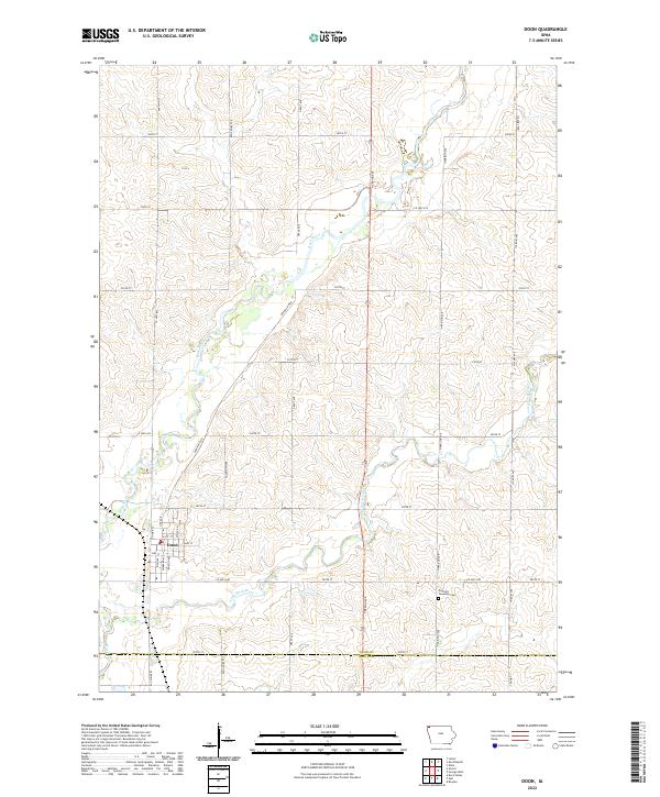 Doon, IA — USGS 7.5-minute topo (2022)
