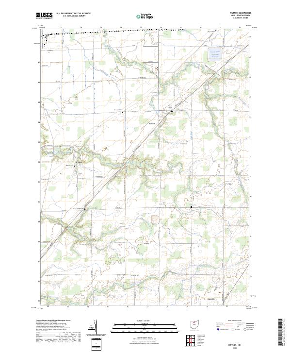 Watson, OH — USGS 7.5-minute topo (2023)