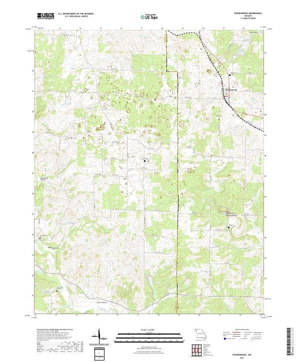 Koshkonong, MO — USGS 7.5-minute topo (2021)