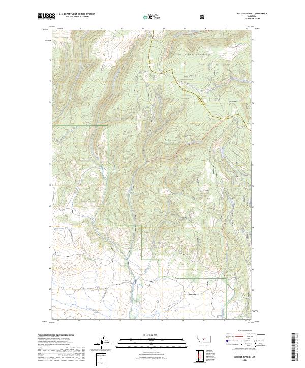 Hoover Spring, MT — USGS 7.5-minute topo (2024)